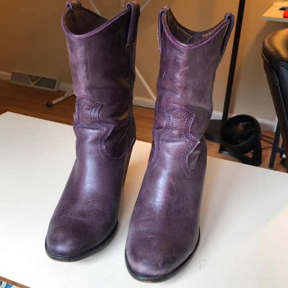 plum colored boots